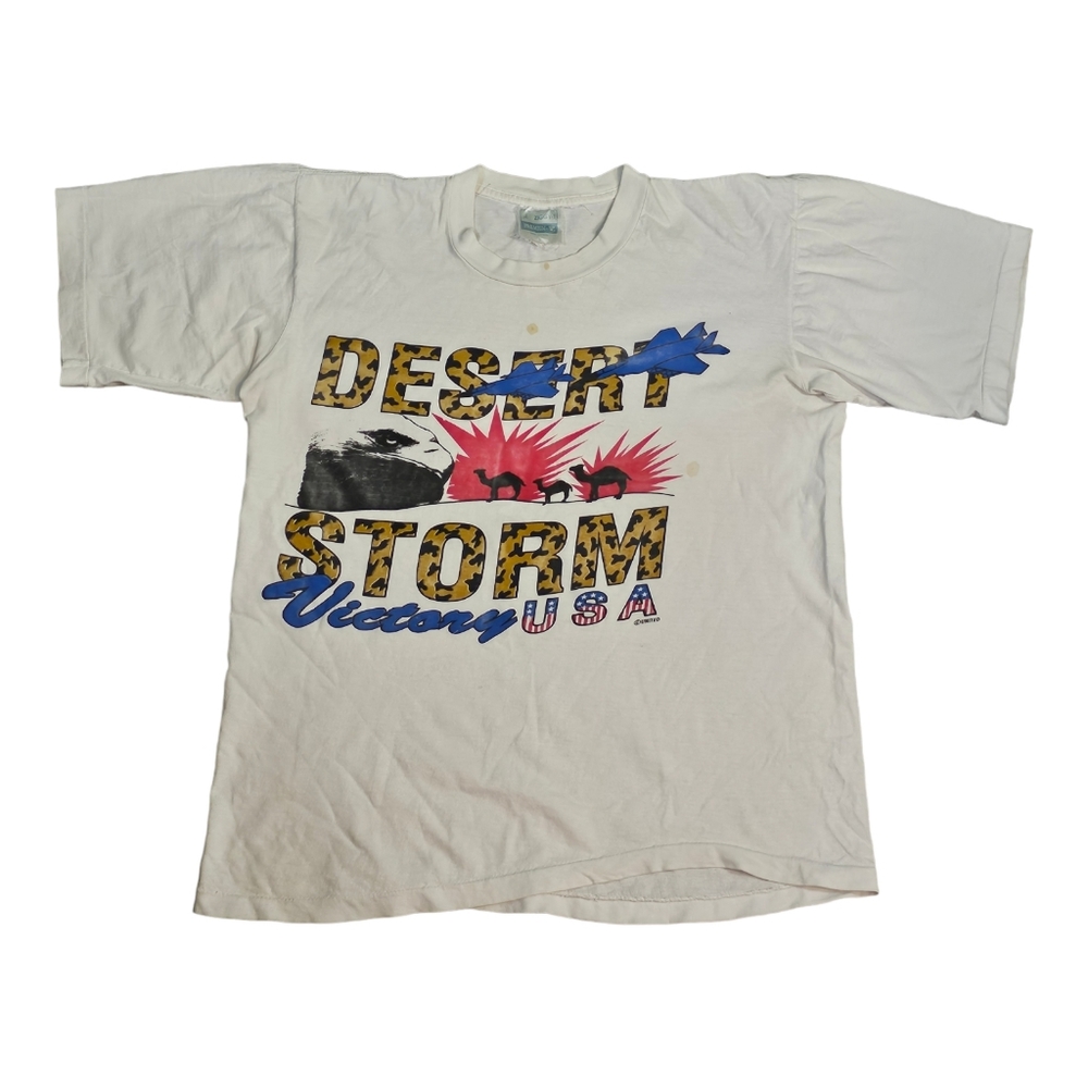 Vintage 1991 Desert Storm Victory USA UNITED Single Stitch T-Shirt Mens Sz Large